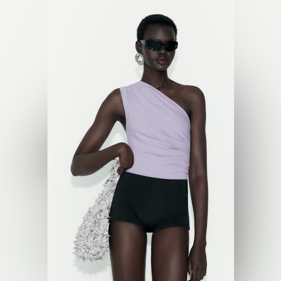 ZARA Shaping Asymmetric Bodysuit - Picture 3 of 8